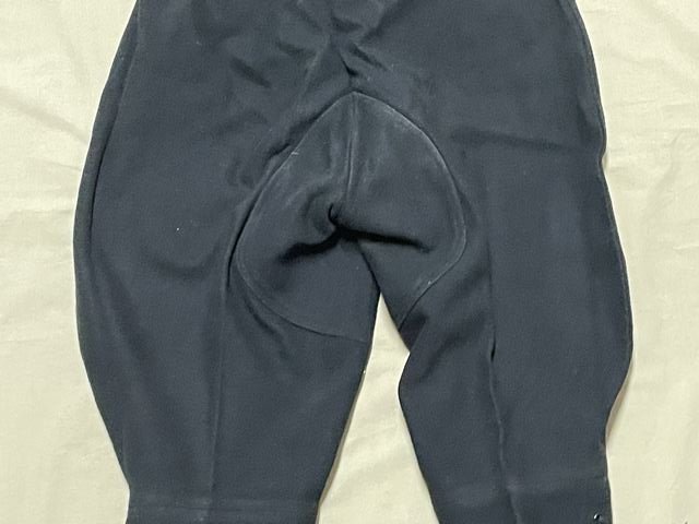 Original Nazi Era German Hitler Youth (HJ) Leader's Black Breeches, RZM Tag — image 7
