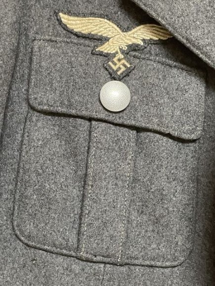 Original 1938 German Luftwaffe (Air Force) Gefreiter's Service Tunic, FLAK Artillery — image 3