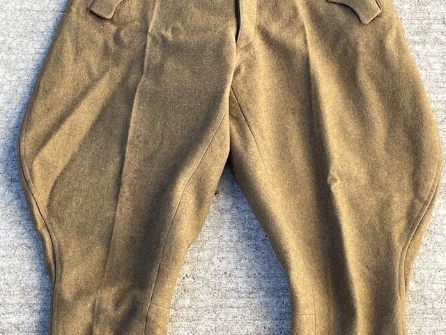 Original Nazi Era German NSDAP Wool Breeches, RZM Tag! — image 3