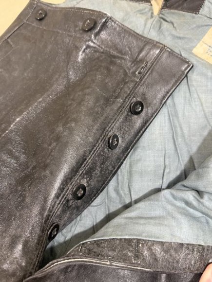 Original WWII German Kriegsmarine U-Boat Protective Leather Pants, 1941 — image 20