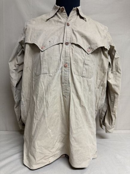 Original WWII German Waffen-SS Tropical Sahara Service Shirt