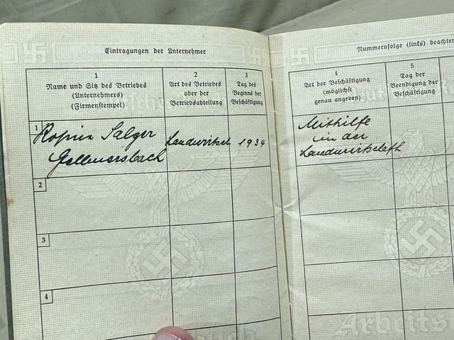 Original Nazi Era German ID Book / Documents Grouping — image 11