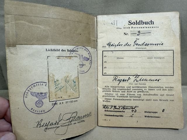 Original Nazi Era German ID Book / Documents Grouping — image 25
