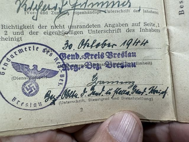Original Nazi Era German ID Book / Documents Grouping — image 28