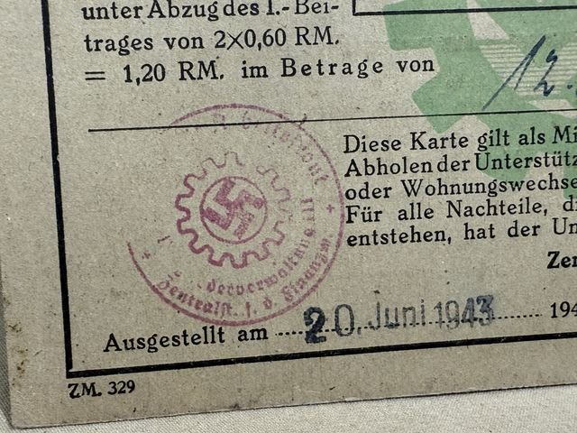 Original Nazi Era German ID Book / Documents Grouping — image 4