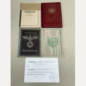 Original Nazi Era German ID Book / Documents Grouping