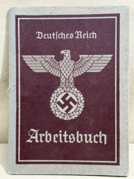 Original Nazi Era German Arbeitsbuch, 2nd Type