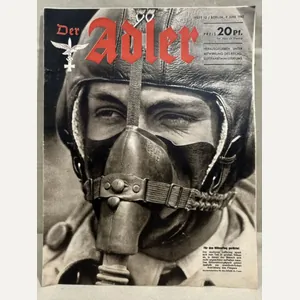 Original WWII German Luftwaffe Magazine Der Adler, June 1942