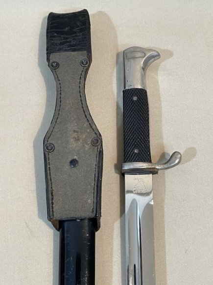 Original Nazi Era German EM Dress Bayonet and Frog — image 5
