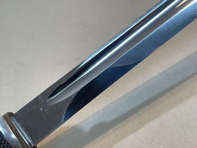 Original Nazi Era German EM Dress Bayonet and Frog — image 7