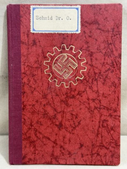 Original Nazi Era German DAF Membership ID/Dues Book