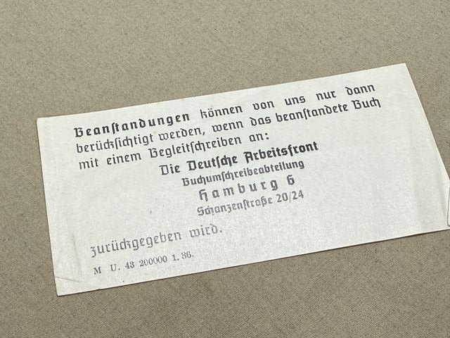 Original Nazi Era German DAF Membership ID/Dues Book — image 2