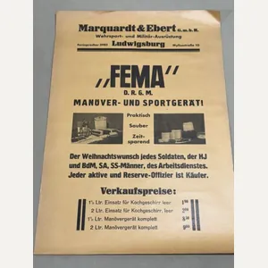 Original Pre-WWII German FEMA Advertisement Poster