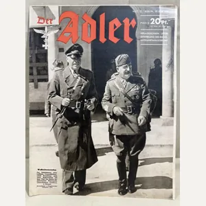 Original WWII German Luftwaffe Magazine Der Adler, June 1942