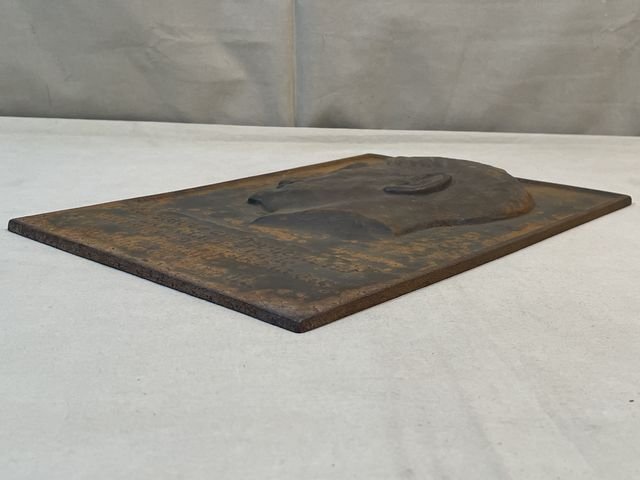 Original Nazi Era German Heavy Metal HITLER Plaque — image 10