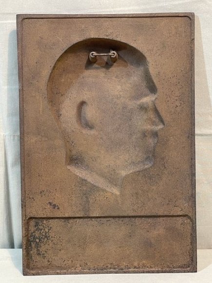 Original Nazi Era German Heavy Metal HITLER Plaque — image 8