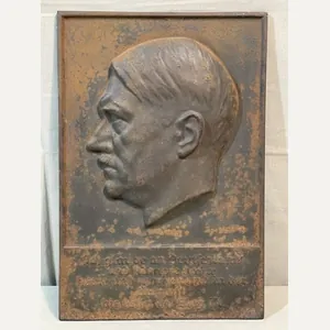 Original Nazi Era German Heavy Metal HITLER Plaque