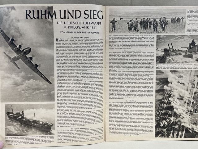 Original WWII German Luftwaffe Magazine Der Adler, January 1942 — image 3