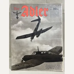 Original WWII German Luftwaffe Magazine Der Adler, May 1942