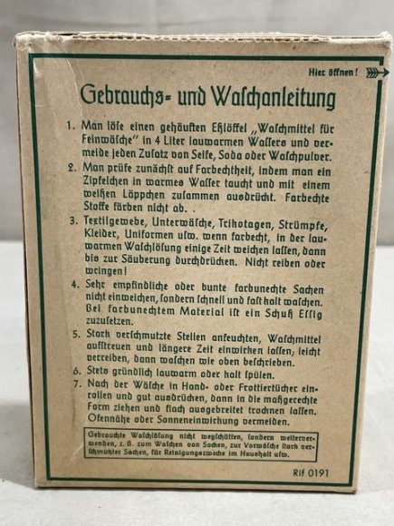 Original WWII German Laundry Detergent (for UNIFORMS), 40 Liter Size — image 3