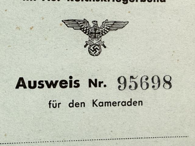 Original Nazi Era German NSDMB Membership/Dues Card, UNUSED — image 2