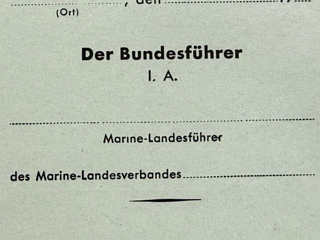 Original Nazi Era German NSDMB Membership/Dues Card, UNUSED — image 5