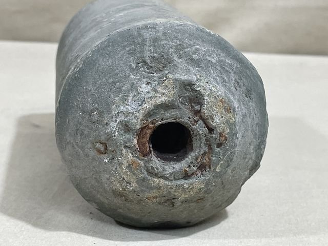 Original WWII German Concrete (Stock) Mine, Feldgrau — image 4