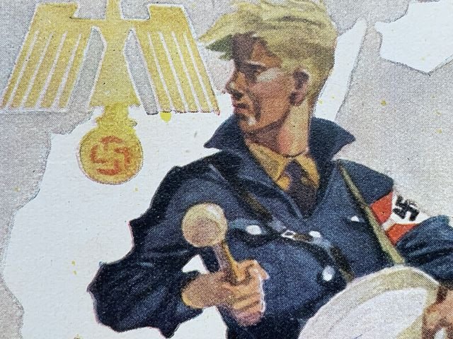 Original WWII German Winter Help Work 1939/40 Card, Grossdeutschlands Winterhilfswerk — image 2