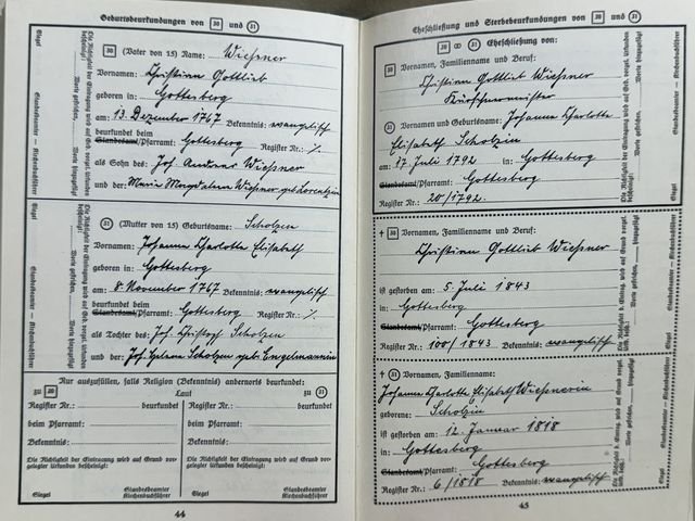 Original Nazi Era German Der Ahnenpaß (Family Tree) Book — image 10