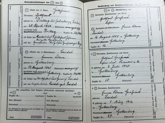 Original Nazi Era German Der Ahnenpaß (Family Tree) Book — image 6