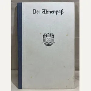 Original Nazi Era German Der Ahnenpaß (Family Tree) Book