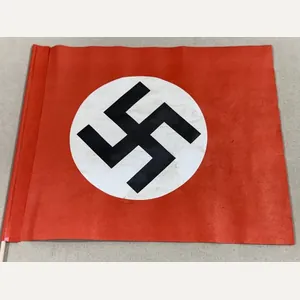 Original Nazi Era German Paper NSDAP Party Rally Flag, UNUSED!