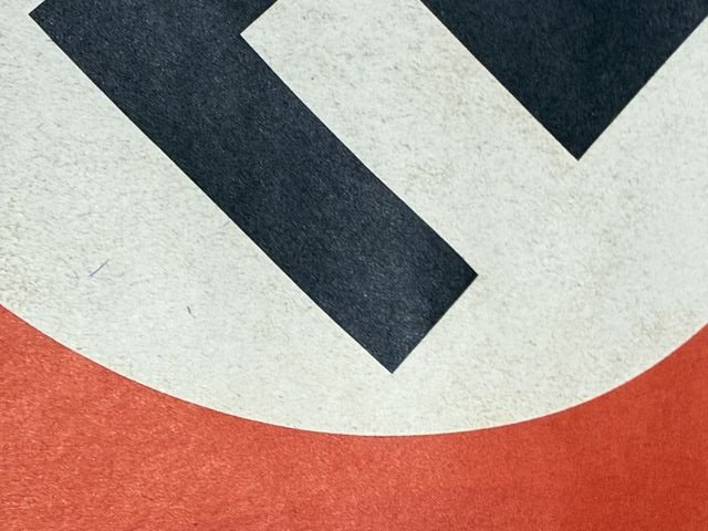 Original Nazi Era German Paper Party Rally Flag, UNUSED! — image 5