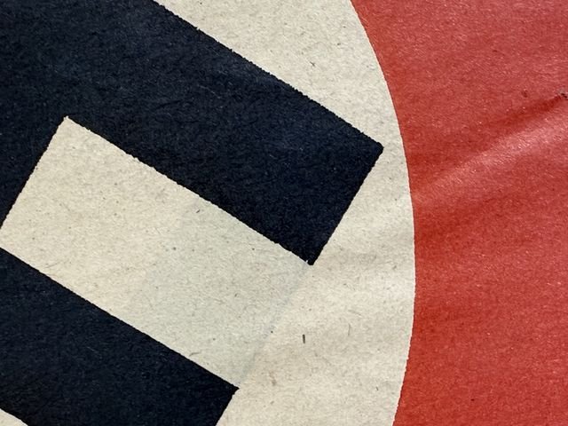 Original Nazi Era German Paper Party Rally Flag, UNUSED! — image 5