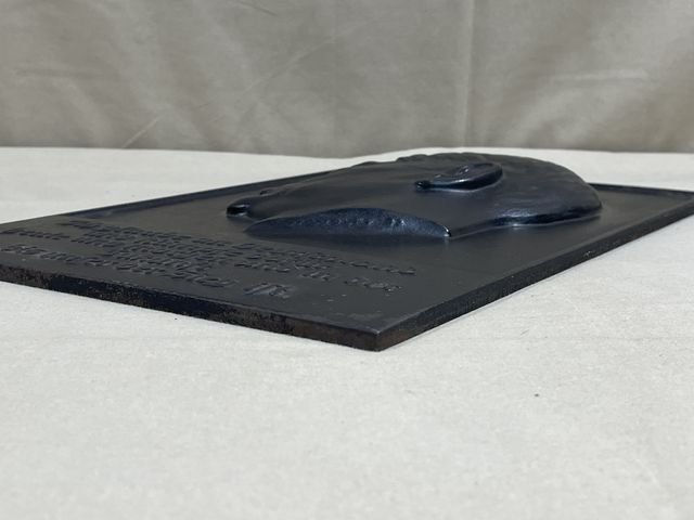 Original Nazi Era German Heavy Metal HITLER Plaque — image 8