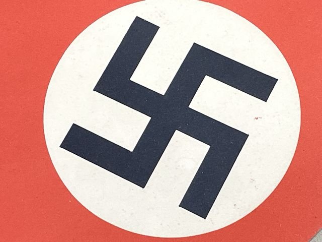Original Nazi Era German Paper Party Rally Pennant Flag for Hanging — image 7