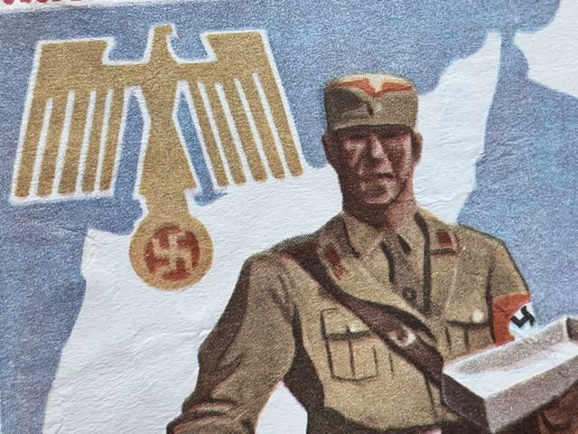 Original WWII German Winter Help Work 1939/40 Card, Grossdeutschlands Winterhilfswerk — image 2