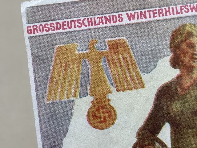 Original WWII German Winter Help Work 1939/40 Card, Grossdeutschlands Winterhilfswerk — image 2