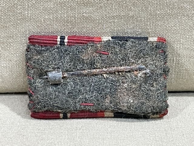 Original WWII German Two-Position Ribbon Bar, War Merit Cross — image 2