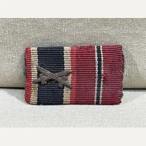 Original WWII German Two-Position Ribbon Bar, War Merit Cross