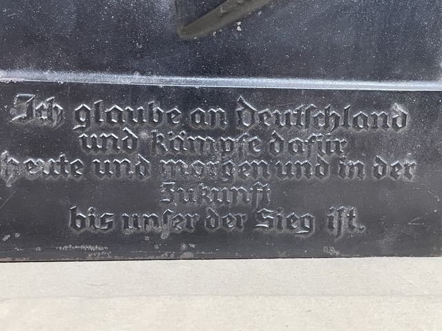 Original Nazi Era German Heavy Metal HITLER Plaque — image 3