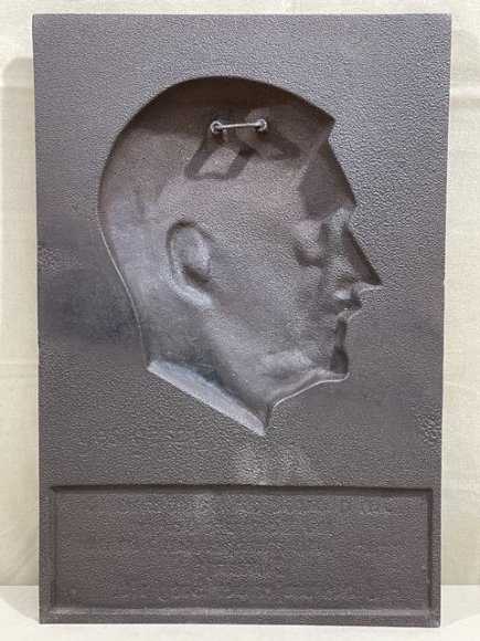 Original Nazi Era German Heavy Metal HITLER Plaque — image 5