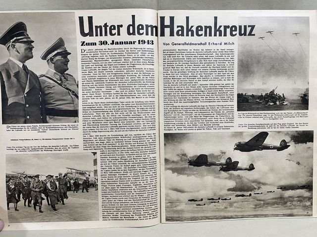 Original WWII German Luftwaffe Magazine Der Adler, February 1943 — image 3