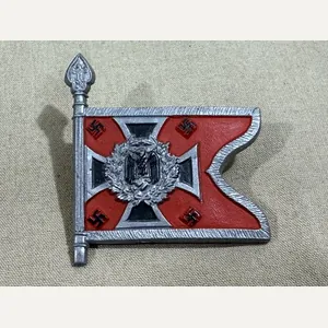 Original WWII German Flag Tinnie, ARTILLERIE