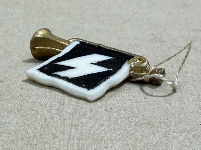 Original Nazi Era German WHW Donation Hitler Youth Trumpet w/Banner — image 3