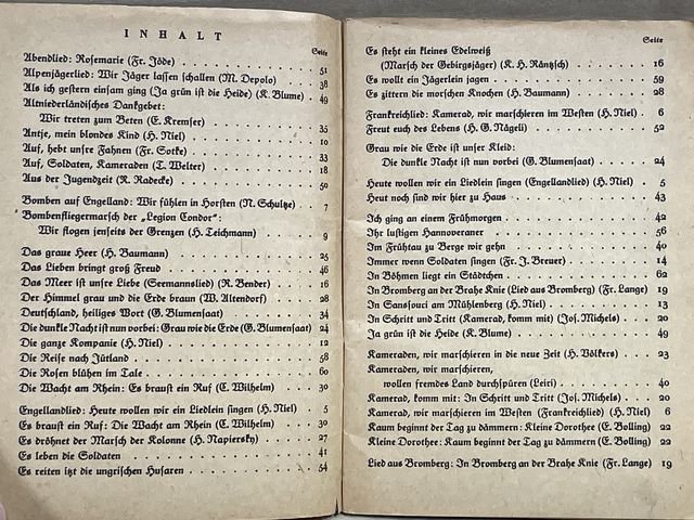 Original WWII German Soldiers Song Book, Das Neue Soldaten Liederbuch — image 4