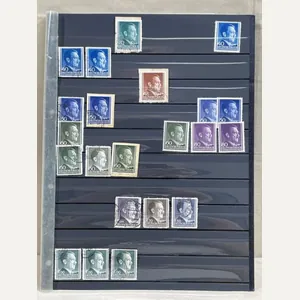 Original Nazi Era German Postage Stamp Set, Hitler Head
