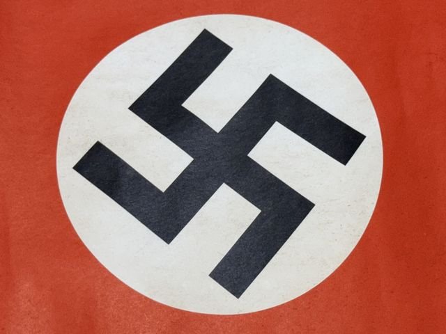 Original Nazi Era German Paper Party Rally Flag, UNUSED! — image 2