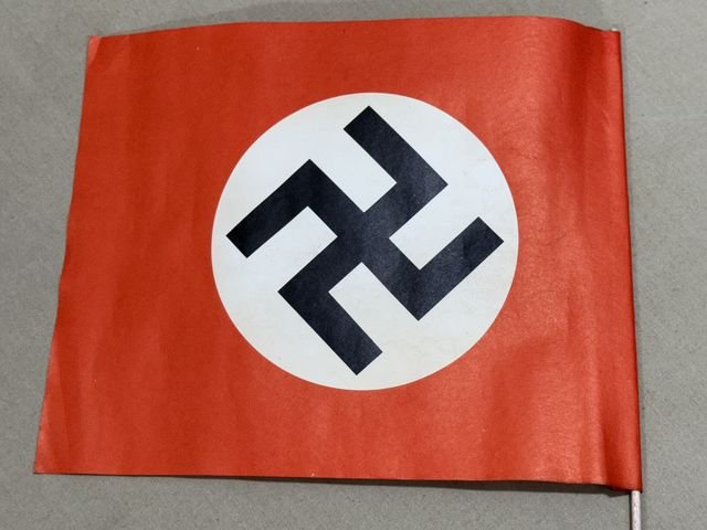 Original Nazi Era German Paper Party Rally Flag, UNUSED! — image 5