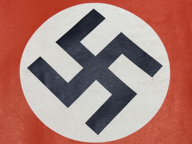Original Nazi Era German Paper Party Rally Flag, UNUSED! — image 2